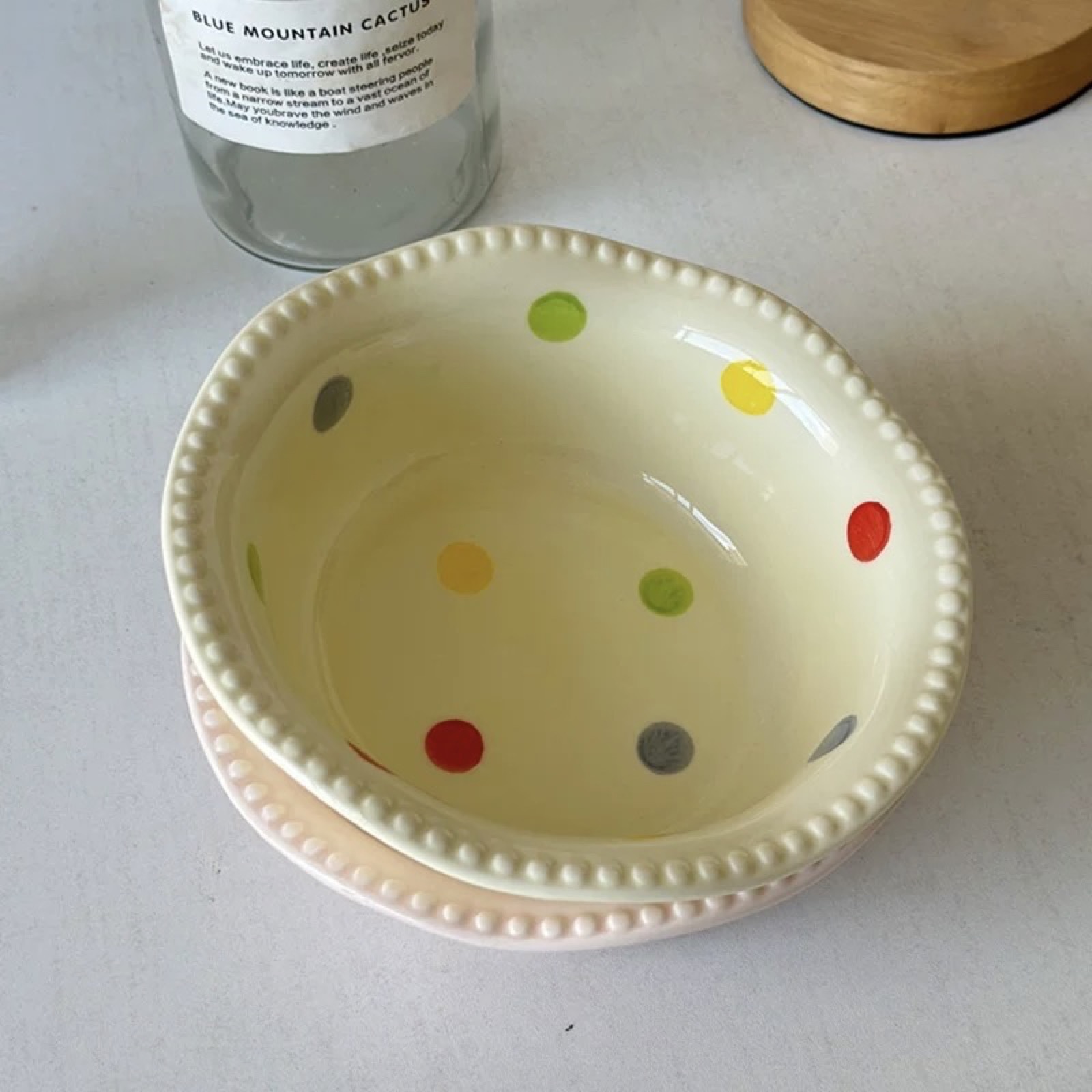 Beaded Dot Bowl Pair 2
