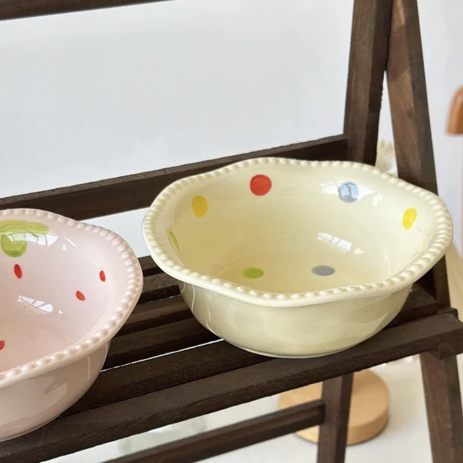 Beaded Dot Bowl Pair 4