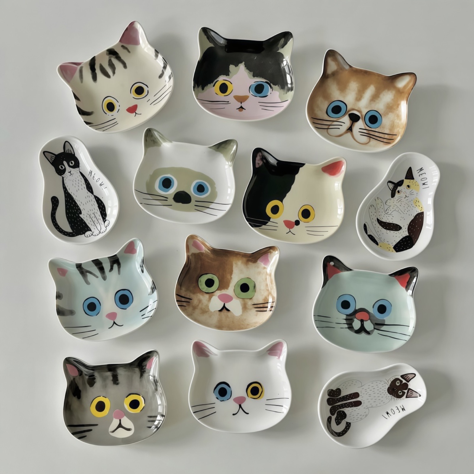 Kitty Illustration Style Sauce Bowl