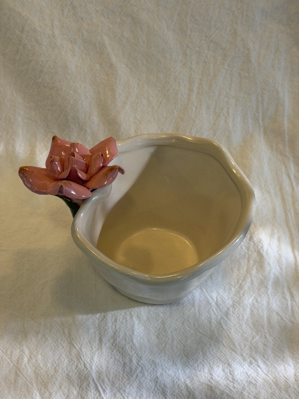 Handcrafted 3D Rose Ceramic Cup 8