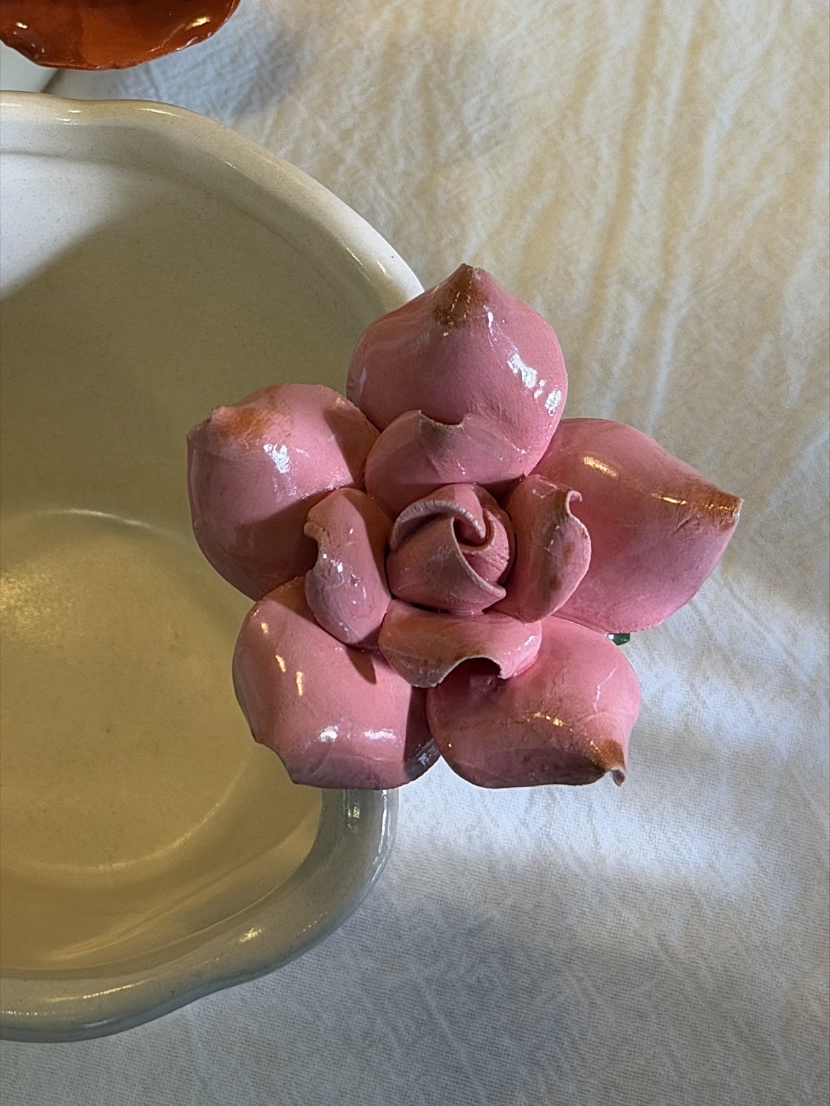Handcrafted 3D Rose Ceramic Cup 9