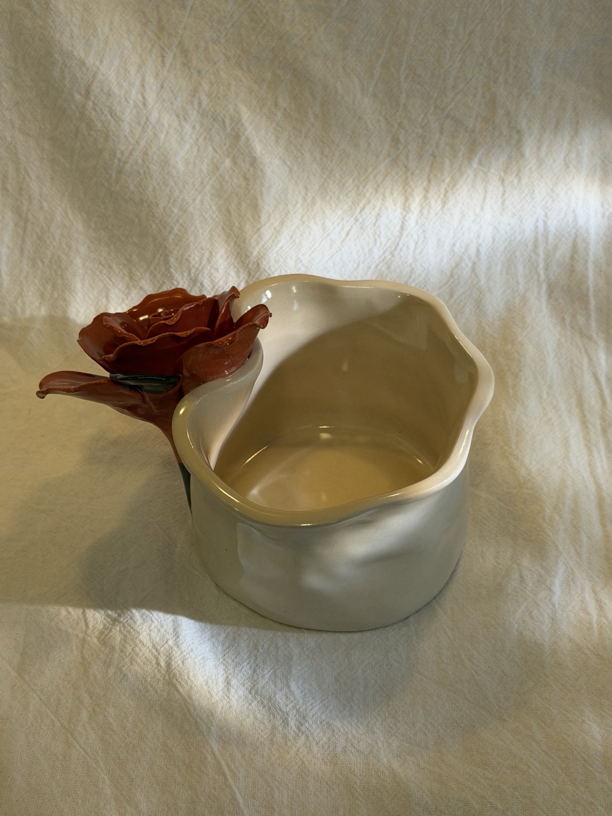 Handcrafted 3D Rose Ceramic Cup 5
