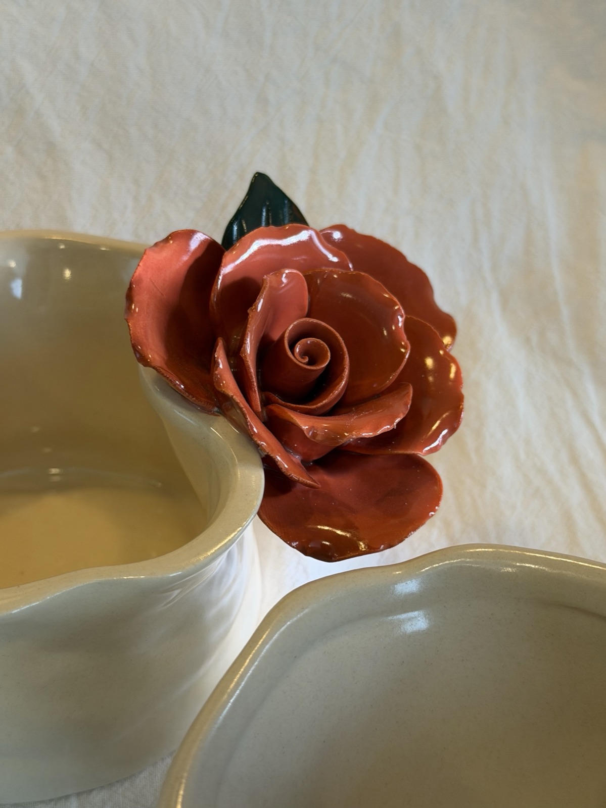Handcrafted 3D Rose Ceramic Cup 6